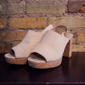 ASOS TAMMY Wide Fit Heeled Sandals - Nude / US 8